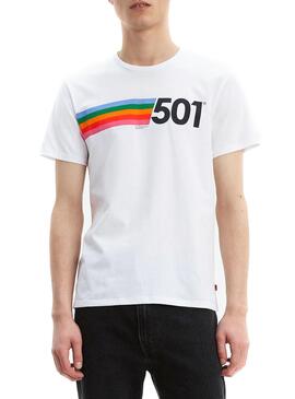 T-Shirt Levis Setin 501 Weiß Herren