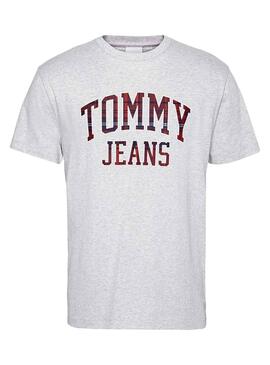 T-Shirt Tommy Jeans Collegiate Grau für Herren