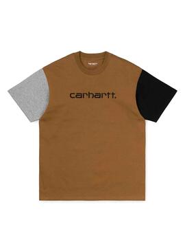 T-Shirt Carhartt Tricolor Marron für Herren