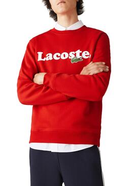 Sweatshirt Lacoste Italic Rot für Herren