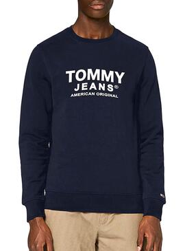 Sweatshirt Tommy Jeans American Original Blau Herren