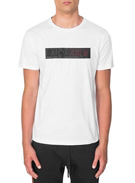 T-Shirt Antony Morato Bicolor Logo Weiss Herren