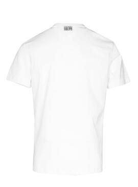 T-Shirt Antony Morato Bicolor Logo Weiss Herren