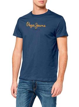 T-Shirt Pepe Jeans Eggo Blau für Herren