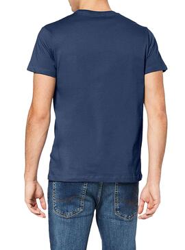 T-Shirt Pepe Jeans Eggo Blau für Herren