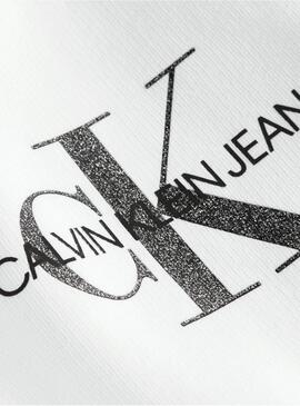 Sweatshirt Calvin Klein Glitter Weiss für Damen