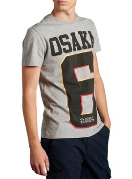 T-Shirt Superdry Osaka Grau für Herren