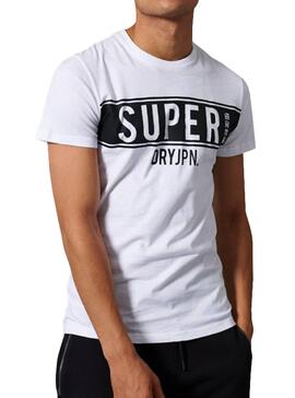 T-Shirt Superdry Panel Weiss für Herren
