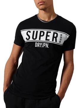 T-Shirt Superdry Panel Schwarz für Herren