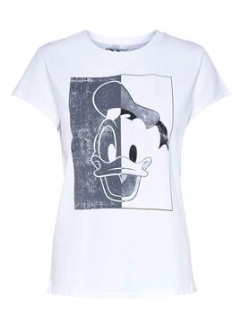 T-Shirt Only Donald Daisy Weiss für Damen