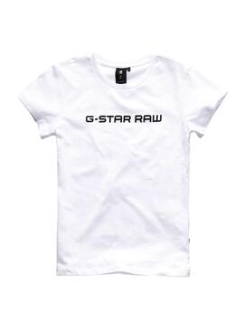 T-Shirt G-Star Basic Weiss für Mädchen
