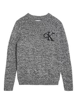 Pullover Calvin Klein Jeans Monogram Schwarz für Junge