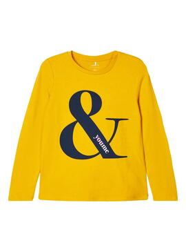 T-Shirt Name It Natty Gelb für Mädchen
