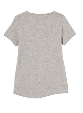 T-Shirt Name It  Ausatmen Grau für Mädchen