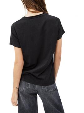 T-Shirt Pepe Jeans Dafne Schwarz für Damen