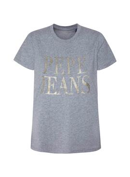 T-Shirt Pepe Jeans Lucila Grau für Damen