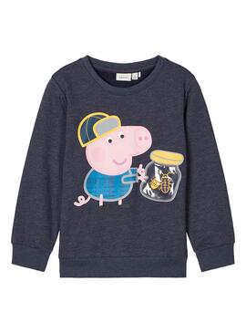 Sweatshirt Name It Peppa Pig Holger Marineblau Junge