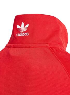 Jacke Adidas Big Trefoil Rot für Junge