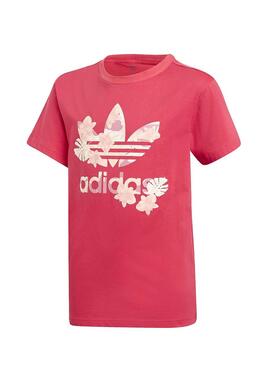 T-Shirt Adidas Blumen Pinke für Mädchen