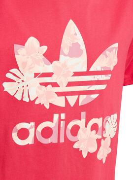 T-Shirt Adidas Blumen Pinke für Mädchen