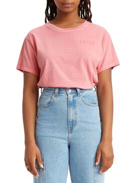 T-Shirt Levis Varsity Serif Pinke für Damen