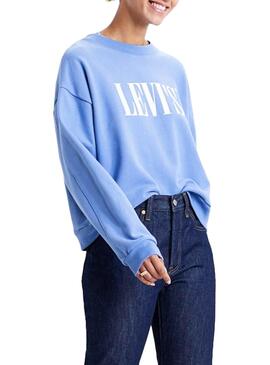 Sweatshirt Levis Diana Serif Blau für Damen