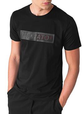 T-Shirt Antony Morato Bicolor Logo Schwarz Herren