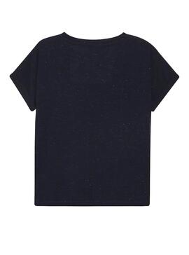 T-Shirt Levis Hochglanzlogo Marineblau für Mädchen
