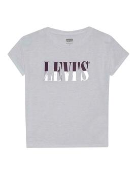 T-Shirt Levis Weiss Logo Brillo für Mädchen