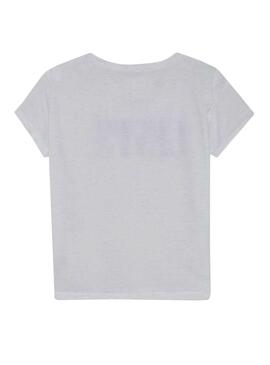 T-Shirt Levis Weiss Logo Brillo für Mädchen