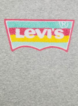 Sweatshirt Levis Grau Logo Mehrfarbig für Mädchen