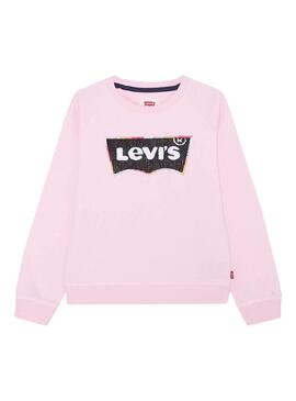 Sweatshirt Levis Rosa Logo für Mädchen