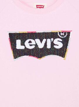 Sweatshirt Levis Rosa Logo für Mädchen