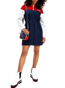 Kleid Tommy Jeans Colorblock Mock für Damen