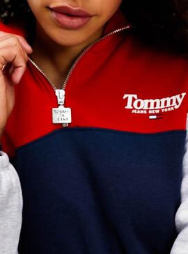Kleid Tommy Jeans Colorblock Mock für Damen