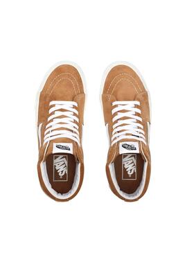 Sneaker Vans SK8-HI Leder Camel Herren und Damen