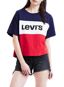 T-Shirt Levis Colorblock für Damen