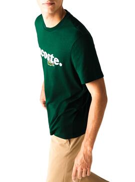 T-Shirt Lacoste Italic Grün für Herren