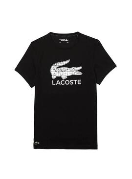T-Shirt Lacoste Geometric Schwarz für Herren