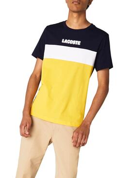 T-Shirt Lacoste Color Block Marineblau für Herren