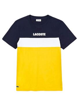 T-Shirt Lacoste Color Block Marineblau für Herren