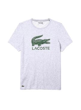 T-Shirt Lacoste Geometric Grau für Herren