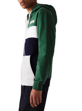 Sweatshirt Lacoste Block Grün für Herren
