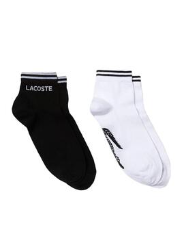 Socken Lacoste Sport Schwarz und Weiss