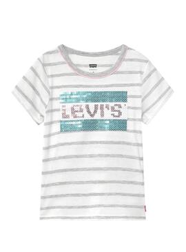T-Shirt Levis Two Tone Ringer Weiss für Mädchen