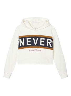 Sweatshirt Name It Viala Weiss für Mädchen