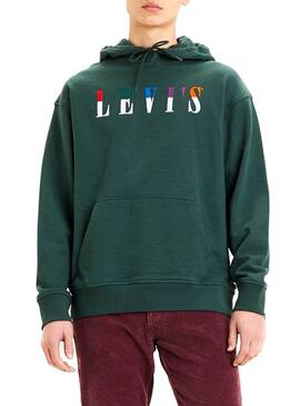 Sweatshirt Levis Entspannt Grün für Herren