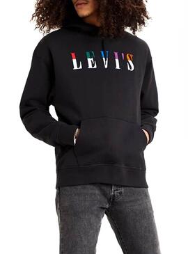 Sweatshirt Levis Entspannt Schwarz für Herren