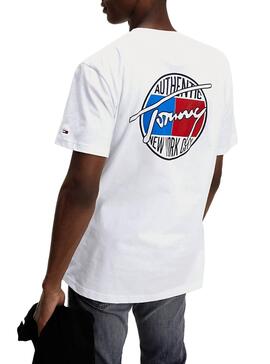 T-Shirt Tommy Jeans Retro Weiss für Herren