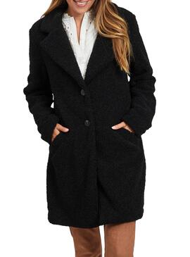 Mantel Vila Viliosi Teddy Schwarz für Damen